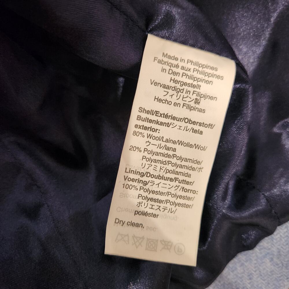 J.Crew Cocoon Italian stadium light blue wool coat size 14 - Picture 11 of 12